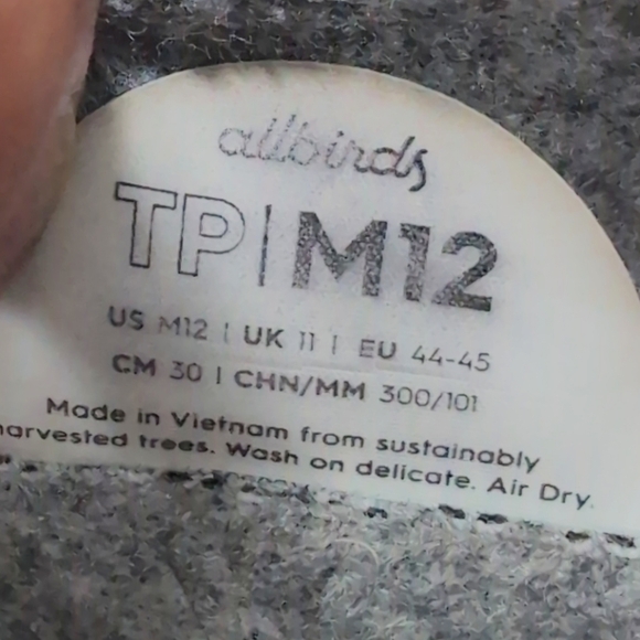 Allbirds Mens TP Tree Piper Sz 12 Pink Sneakers - Picture 8 of 9